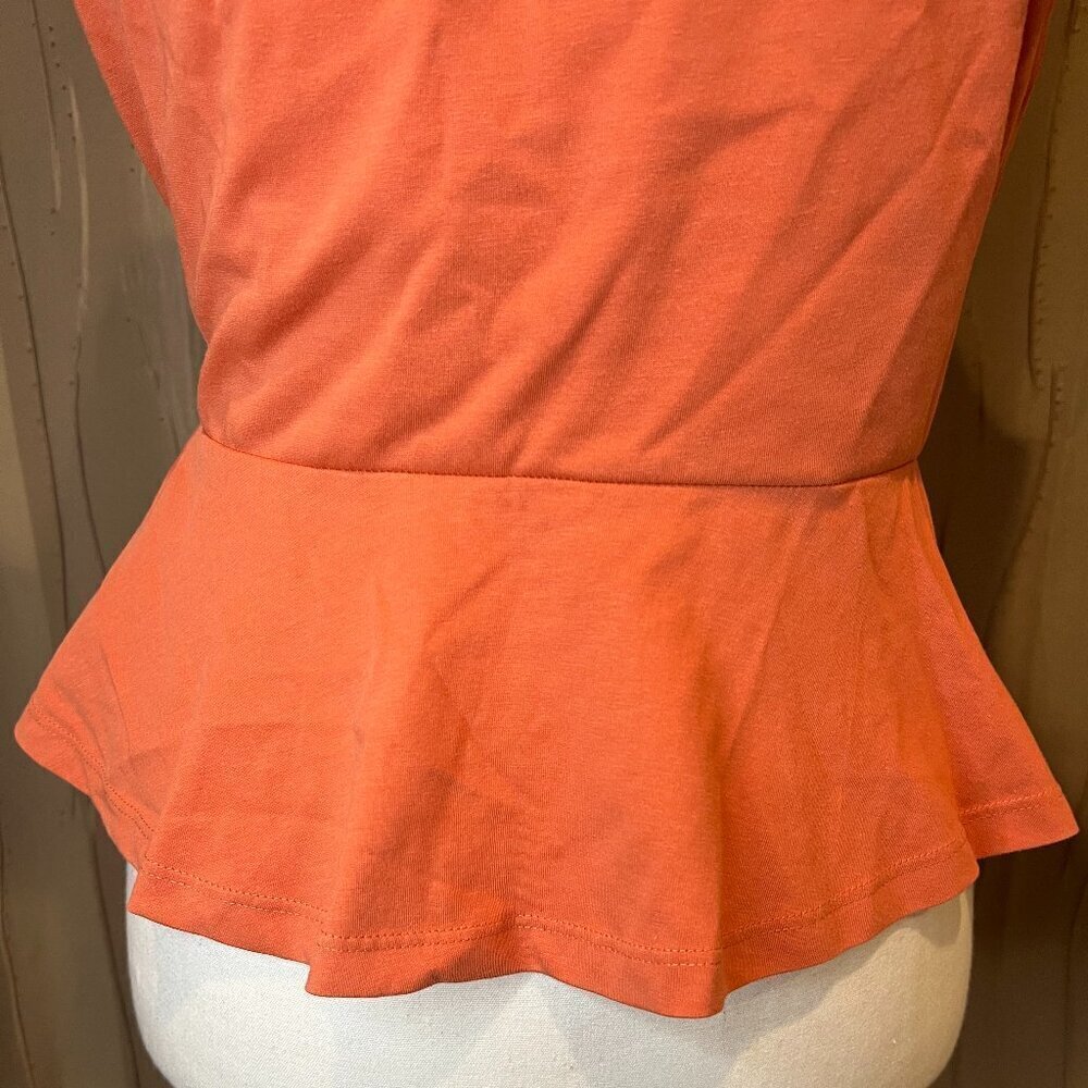 NWT Express Apricot Flutter sleeve faux wrap pepl… - image 10